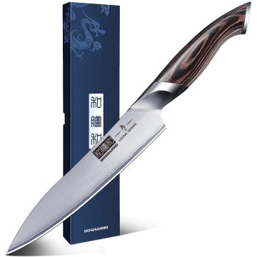 Hoshanho 6 Zoll Küchen Utility Messer: Japanisches Au-10-Kochkoch des Edelstahlkochs für Mehrzweckschuhmesser