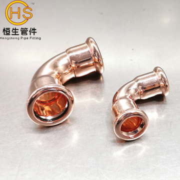 15mm, 22mm, and 28mm Copper Pipe Fittings: 90D Elbow CXC M Profile from Ningbo Plumbing Supplier