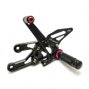 Adjustable Rearset Kit for CBR600RR Motorcycle: Gold Aluminum Foot Pegs (2003-2006)