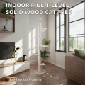 Modern Indoor Eco-Friendly Sisal & Wood Cat Tree Multi-Tier Scratching Post Climbing House for Large Breed Cats Activity Center