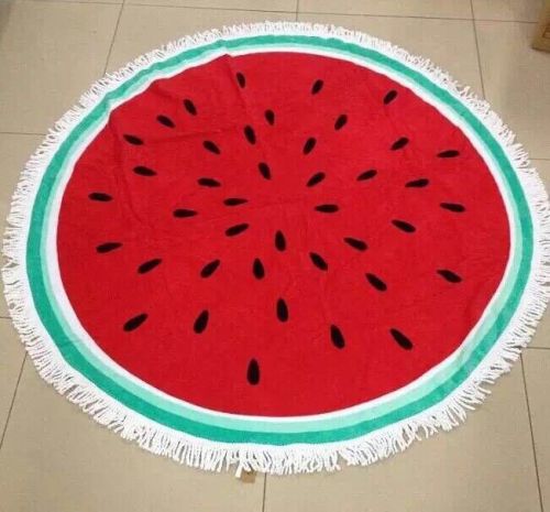 round beach towel with watermelon design