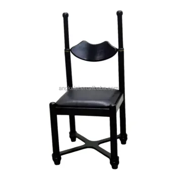 wholesale black wood design dining chair luxury genuine leather seat high back wooden chairs for dining table home dining room