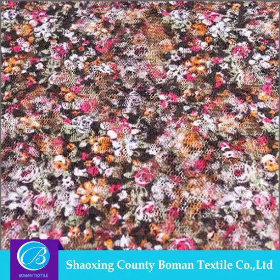 Textile supplier High quality Fashion embroidered lace fabric