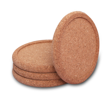Customizable Waterproof Tea Coasters Set: 8 Pieces Thick with Grooving, Colorful Design and Recycled Cork Material