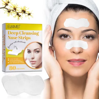 ELAIMEI 80pcs Instant Blackhead Removal Pore Strips: Effective Solution for Unclogging and Clearing Facial Pores