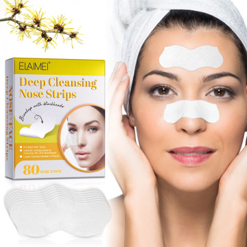 ELAIMEI 80pcs Instant Blackhead Removal Pore Strips: Effective Solution for Unclogging and Clearing Facial Pores