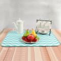 Microfiber reversible dish drying mat for kitchen