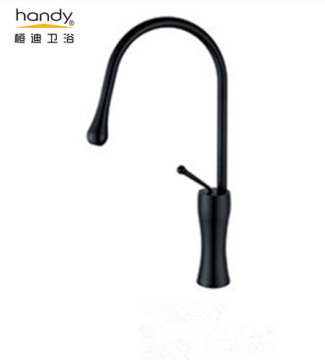 Single Handle Faucet Kitchen Sink Black Brass