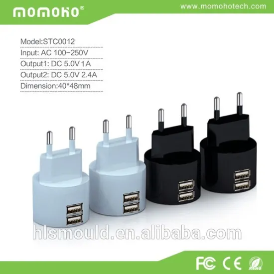 OEM Item High Speed Charging Travel Charger, Dual USB Port Travel Charger