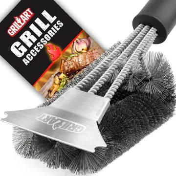 Wholesale Strong BBQ Cleaner Accessories BBQ Grill Brush Stainless Steel Grill Brush and Scrape