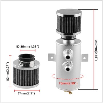 Pot d&#39;oreille à l&#39;huile d&#39;automobile avec filtre à air