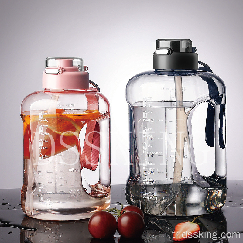 BPA içermeyen süper boyutlu şişeler plastik tritan veya kayış samanlı pc şişe sporu
