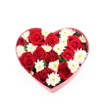 Red Chocolate Flowerls Heart Shape cardboard Paper Box