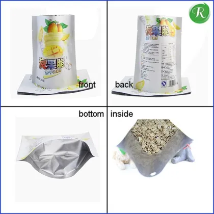 pe plastic food bag reclosable press seal bag