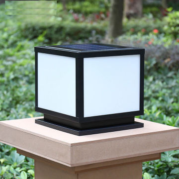 Aluminium Acrylic Post Caps with Solar Light for 4x4 and 5x5 Galvanised Decking