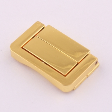 Goldene Farbe Holzkasten Verriegelungsschloss Metall Schmuckschachtel HaSP Haspon Lock