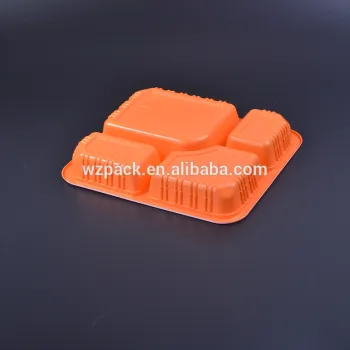 China Factory 3 Compartment PP Bento Lunch Box Disposable Plastic Rectangular Lunch Box