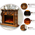 Electric Fireplace With Wood TV Stand Mantel