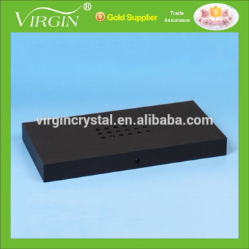 Rectangle black plastic led light base for 3d crystal dispaly