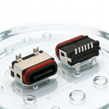 Waterproof Type-C 6PIN Vertical SMT Connector