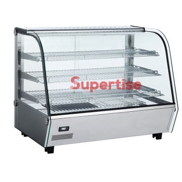 LED Lighting for Restaurant Kitchen Equipment: Rear Sliding Door Hot Food Warmer Glass Display Showcase Cabinet