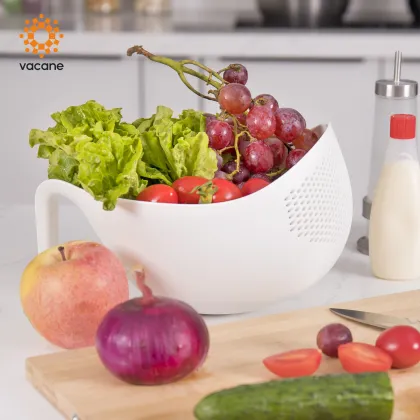 Durable PP Plastic Washing Bowl: Multi-functional Fruit, Vegetable, and Rice Sieve