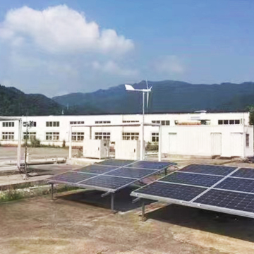 5 kW Turbina eólica + PV 4 KW Sistema de geração de energia complementar solar-solo para fábrica