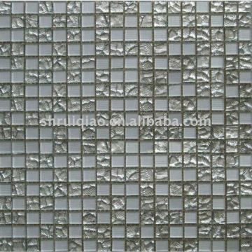 New design home decoration clean silver crystal glass mosaic tile