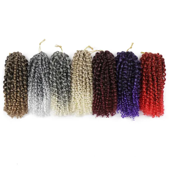 Afro kinky twist braids with synthetic hair extension crochet braid hair