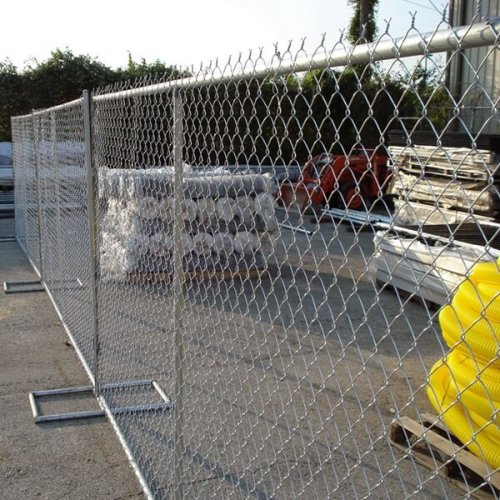 Panneau de clôture de construction temporaire de sécurité portable enduit de PVC