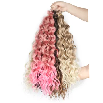 Ocean Wave Crochet Hair Dark Brown Ocean Wave Braids Hair Synthetic Crochet Braiding Hair Extensions
