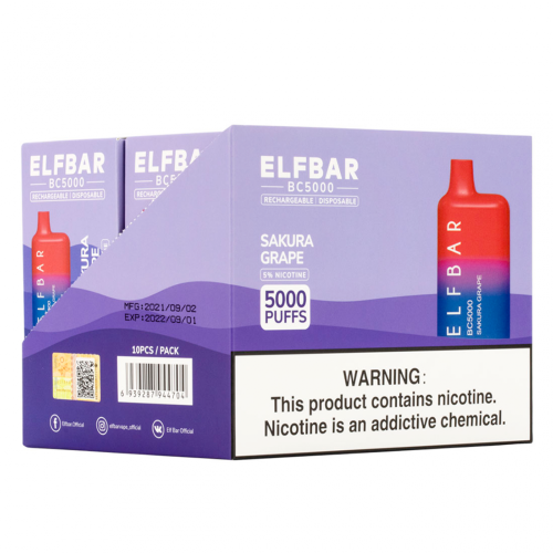 Elf Bar bc 5000 puffs Disposable Vape Device