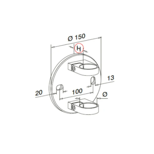 Soporte de balaustre de acero inoxidable