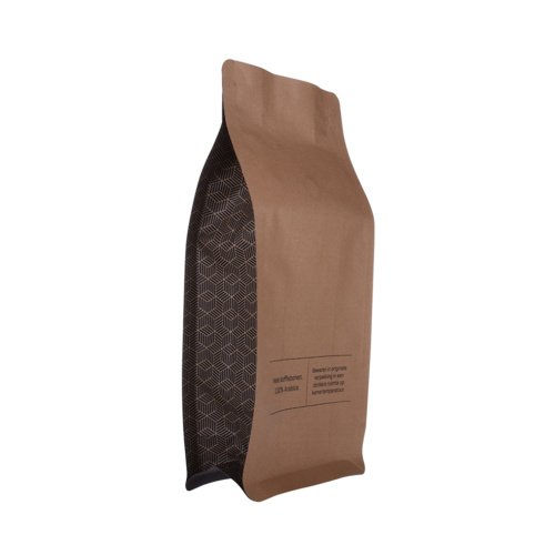 Recykling Kraft Paper Food Coffee Flat Bottom Bag