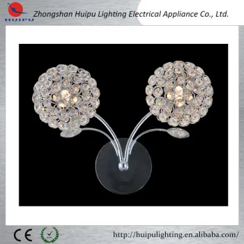 Modern crystal wall lamps bedsite double lights for home