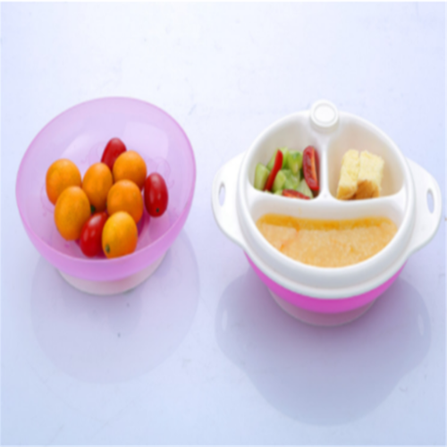 Pek mangkuk PP Bayi Double Layer Bowl tahan haba