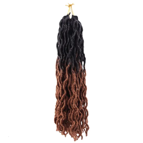 Wholesaler TB30 20INCH Goddess Locs 18Roots/Pcs Gypsy Faux Locs Ombre Crochet Hair Hair Extensions