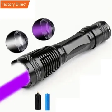 High Power White UV Black Light Torch LED Flashlight 395nm Aluminum Waterproof Camping Light