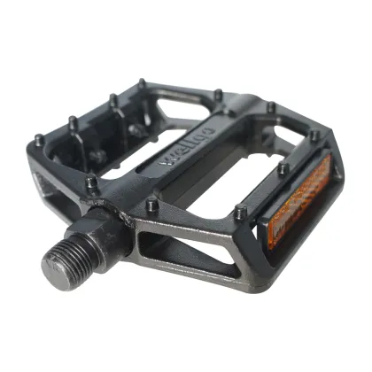 Black Aluminum Alloy Electric MTB Flat Pedals for Mountain Bike - Wellgo B087