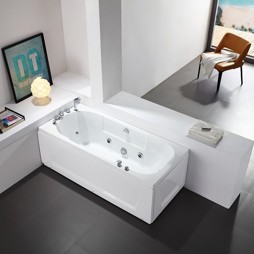 Oxygen Infused Water Acryli Cheap Massage SPA Bathtub Corner Design