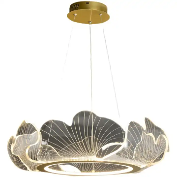 Modern Minimalist & Nordic Ginkgo Crystal Chandelier for Living Room, Dining Room, and Bedroom