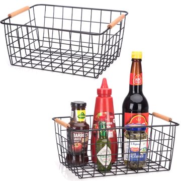 Organizzatore di stoccaggio della rivista di frutta di ferro in stile nordico