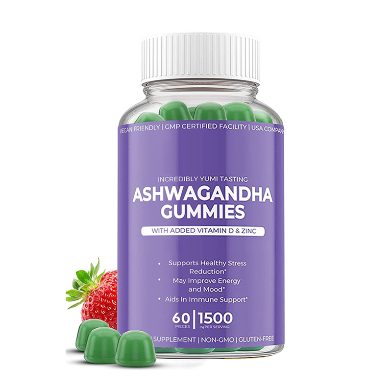 خدمة OEM/ODM Sale Hot Sale Ashwagandha Gummies مع L theanine مكملات العضوية