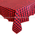 100% cotton grid table cloth-oblong