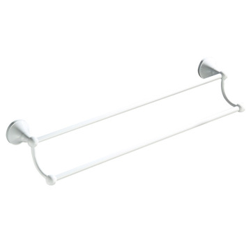 White copper material white double bar towel rack bathroom baking white paint bathroom pendant