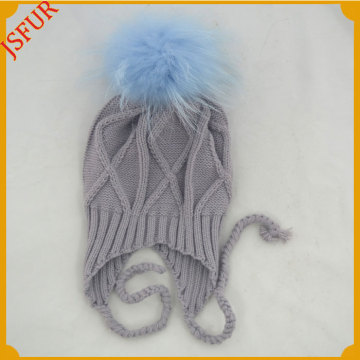 Jsfur Wholesale Detachable Two Bobble Pom Poms On Kids Hat