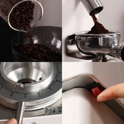 China Gemilai CRM9015A Cocoa Beans Timemore Single Dose Electronic Coffee Grinder for Kitchen