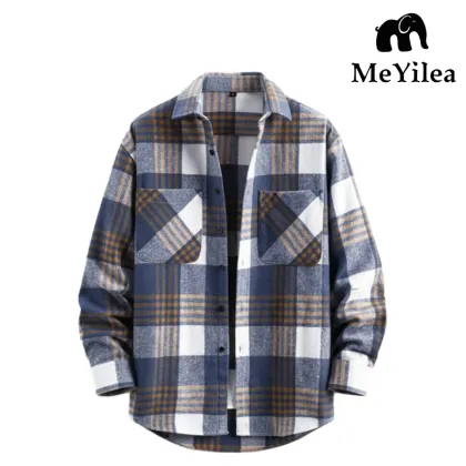 Teen Brushed Plaid Thick Long Sleeve Shirt