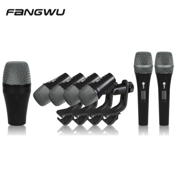 Professional 5-7 Piece Drum Microphone Kit for Church Band Recording and Live Performances