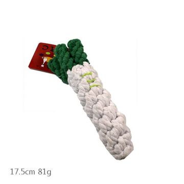 Green onion Braided Cotton Rope Dog Chew Toy